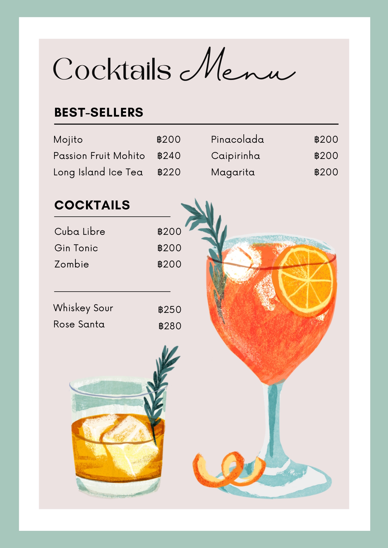 Drinks Menu