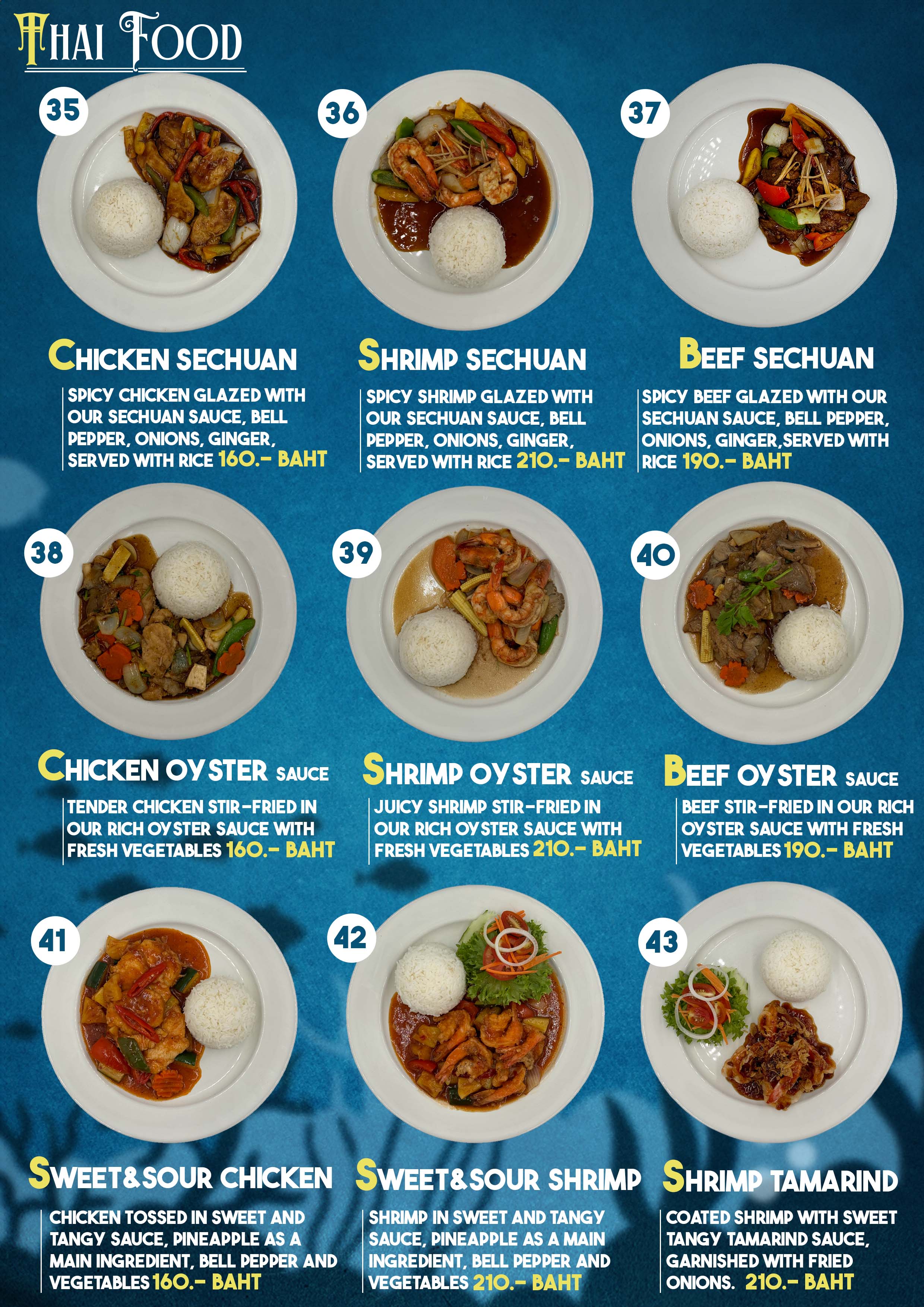 Thai Food Menu